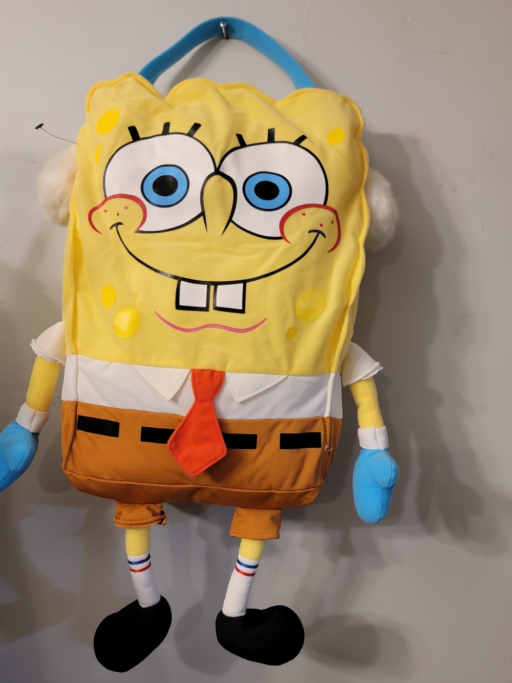 2003 Spongebob SquarePants with Earmuffs Large 24" Plush Toys Pillow
